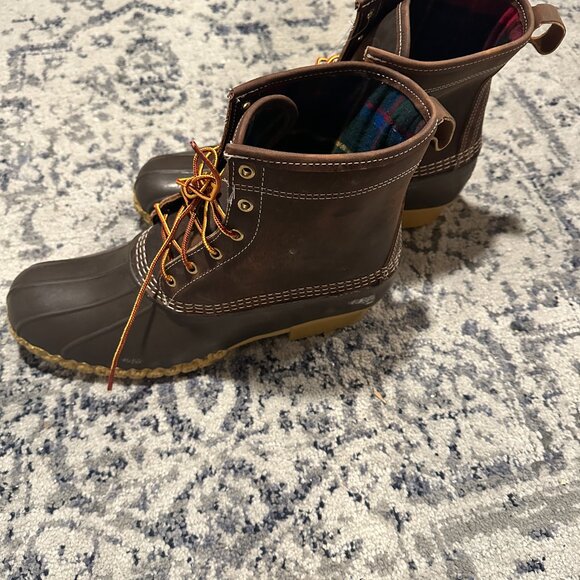 Limited Edition! Men's Size 12 L.L. Bean Boots 8", Insulated Flannel Lined - Picture 3 of 5